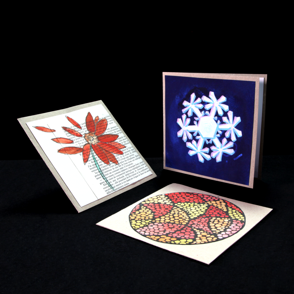Lot de 3 cartes
