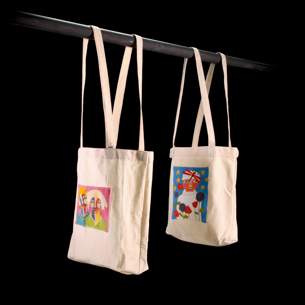 Tote bag visage